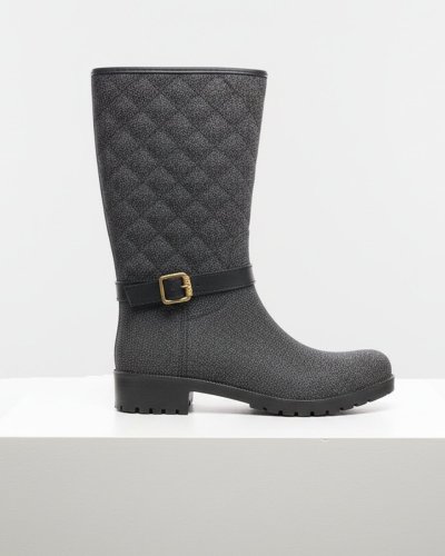 Bota De Lluvia Ulän Para Dama 2746 Brother Jaspe Negro