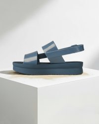 Pack De Sandalia Full Ulän Summer Para Dama 9870 Azul Mezclilla