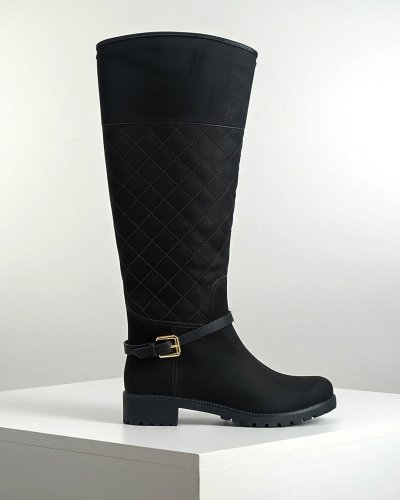 Bota De Lluvia Ulän Para Dama 1508 Durazno Negro