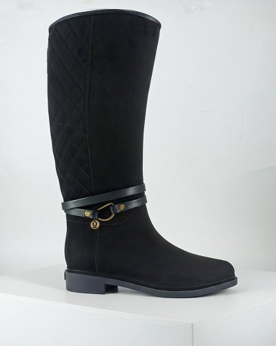 Bota De Lluvia Ulän Para Dama 7545 Durazno Negro