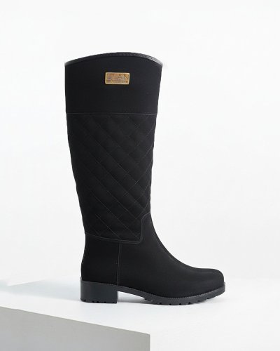 Bota De Lluvia Ulän Para Dama 4212 Durazno Negro